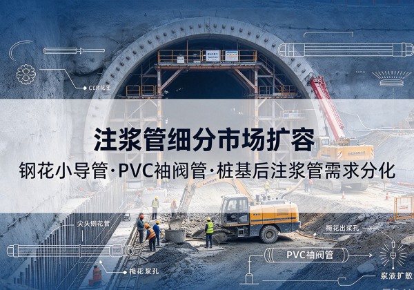富民注浆管细分市场扩容，隧道钢花小导管、PVC 袖阀管、桩基后注浆管需求分化